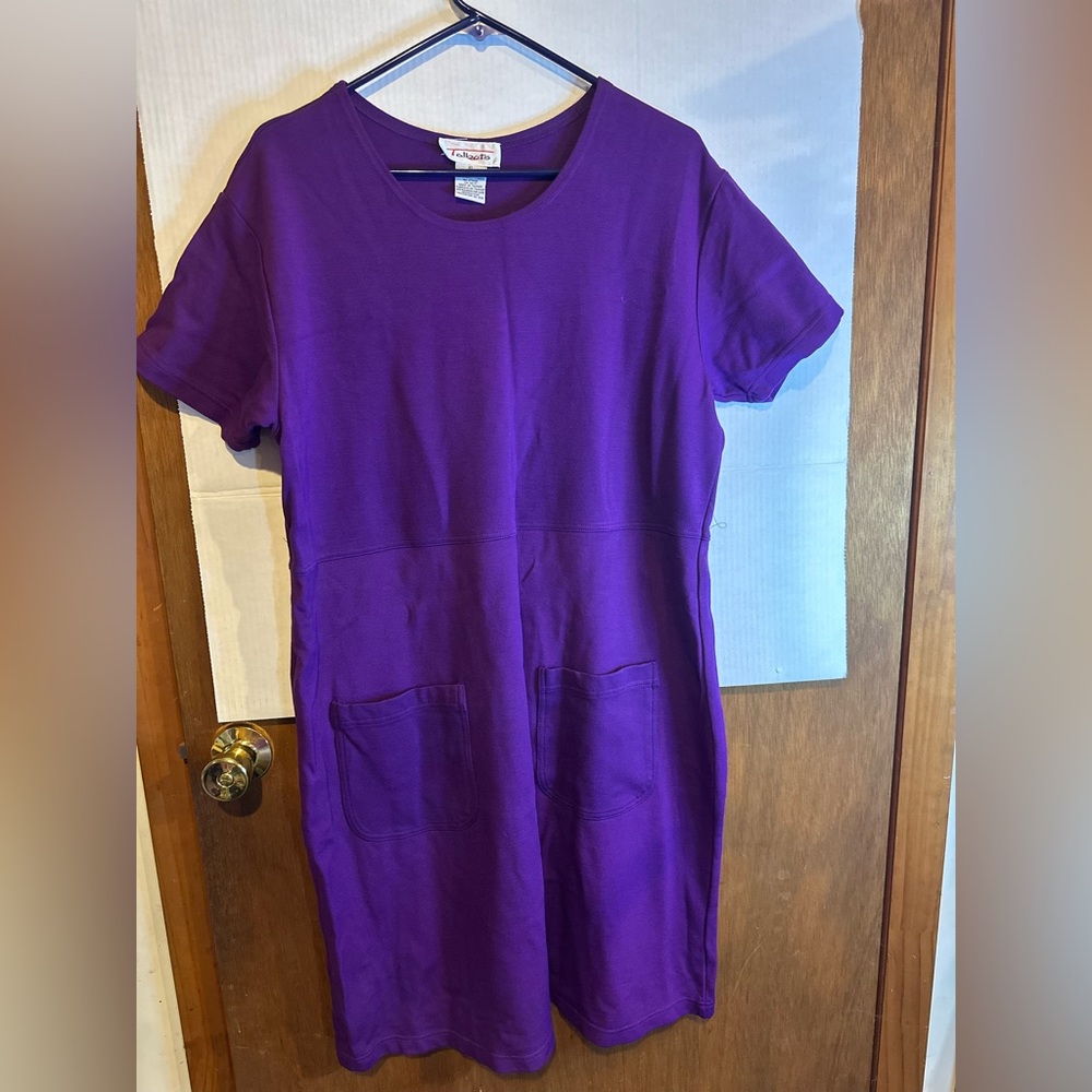 XL Purple Talbots Dress With Pockets
